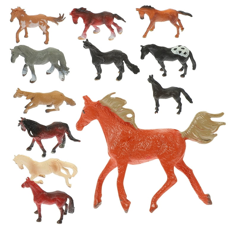Small horse figurines plastic on sale