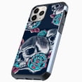 thumbnail image 1 of DALUX Hybrid Slim Dual Layer Phone Case Cover Compatible with Iphone 13 Pro (6.1 inch) - Night Skull Romance, 1 of 3