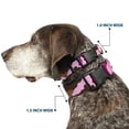 thumbnail image 2 of Buckle-Down Pet Collar, Dog Collar Plastic Buckle, Camo Pink, 16 to 23 Inches 1.5 Inch Wide, 2 of 8