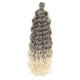 thumbnail image 1 of Zhuge Cabello de crochet ondulado profundo Cabello de crochet largo y rizado para mujeres Cabello trenzado de ondas oceánicas de 18 pulgadas, de gris a beige, 1 of 2