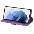 thumbnail image 4 of SaniMore for Samsung Galaxy S23 Plus PU Leather Case, Magnetic Closure Flip Zipper Wallet Glitter Cover with Wrist Strap Card Slot & Kickstand Shockproof Protective Shell for Girls Ladies, Purple, 4 of 5