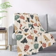thumbnail image 2 of XMXT Flannel Throw Blanket, Beige Marble Speckled Throw Blankets for Bed Couch Living Room, 50 x 70 inches, 2 of 9