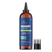 Botanic Hearth 100% Pure Rosemary Oil For Hair Growth Infused With Biotin (6.7 fl oz) | Hair strengthening Treatment | Nourishing & Volumizing | With Jojoba Oil & Castor Oil | Non GMO Verified