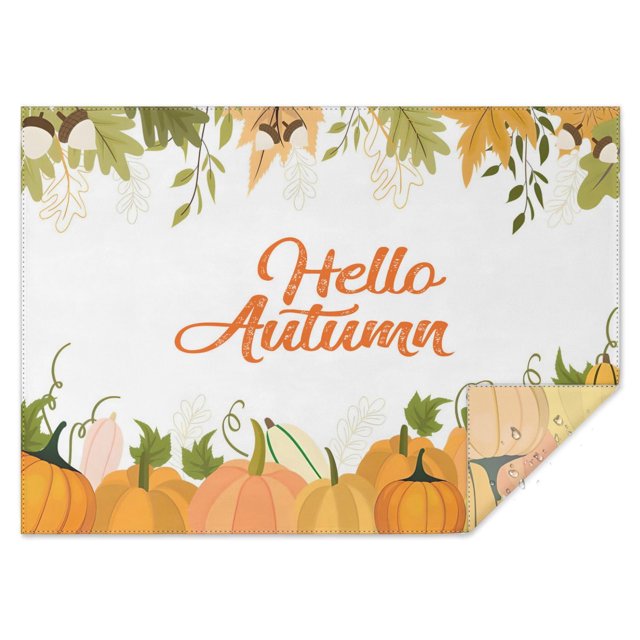 Nappe de Jour de l'Action de Grâce Résistante aux Plis Lavable Cols de Table Couvertures de Table Rustiques Automne Ferme Citrouilles Récolte Nappes pour Décorations de Fête de l'Action de Grâce Rectangle, 60x84 Pouces