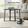 thumbnail image 6 of Coffee Table, 27.6" Round Coffee Table with Tempered Glass Surface, Center Table for Living Room, Dining Room, Tea, Home Décor,Black, 6 of 14