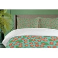 thumbnail image 4 of Ambesonne Spring Duvet Cover Set, Cloudberry Branches Summer, 2-Calking, Paprika and Sea Green, 4 of 7