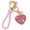 A-pink, variant on Car Keychain for Women,with Rhinestone Heart Shape Bling Keychain for Personalized Gift (A-White)