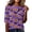 Dark Purple, variant on Halloween Shirts for Women Crewneck Blouses Funny Pumpkin Printed Half Sleeve Tunic Tops Halloween Costume Gifts