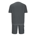 thumbnail image 5 of TMOYZQ 2 Pieces Outfits for Men Summer Sweatsuit Short Sleeve T-Shirts and Cargo Shorts Casual Athletic Daily Sets Oversize Lightweight Quick Dry Loungewear, 5 of 5