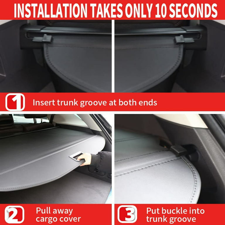 for 7-Seat Toyota 4Runner 2010-2024 Retractable No Gap Cargo Cover Fit Toyota 4Runner 2010-2013 2014 2015 2016 2017 2018 2019 2020 2021 2022 2023 2024