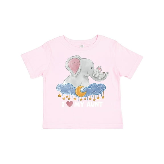 Inktastic I Love My Aunt Cute Elephants with Moon and Stars Boys or Girls Toddler T-Shirt