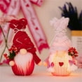 thumbnail image 6 of Valentine's Gift Valentine's Day Decoration Gnomes, Handmade Valentines Gnomes Plushie Hat LED, 6 of 17