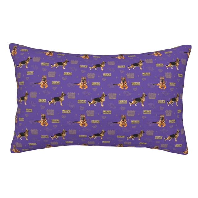 Lsque German Shepherd Dog Pattern Bedding Waterproof Pillow Protector Zippered Queen – Bed Bug Proof Pillow Encasement-20"x30"