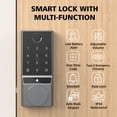 thumbnail image 3 of COBIZI Smart Lock with Fingerprint & Bluetooth, Keyless Deadbolt with Doorbell, Auto-Lock, Anti-Peek Touchscreen, Easy Installation, IP54 Waterproof, Dark Gray (PRO), 3 of 11