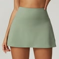 thumbnail image 2 of vigerkar Skirts for Women High Waisted A Line Tennis Golf Athletic Casual Skorts with Pockets Light Green, M, 2 of 5