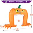 thumbnail image 4 of Arco inflable con forma de calabaza DomKom para Halloween, 366 x 274 cm, LED, 4 of 6
