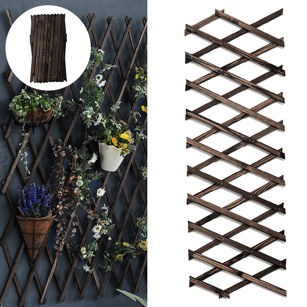 Wooden Fence Durable Retractable Trellis Expandable Plant Support Plant Climbing Lattices Frame Flower Decoration Stand for Climbing Plants Support