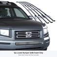 thumbnail image 3 of APS Premium Stainless Steel Horizontal Billet Grille Insert Compatible with Honda Ridgeline 2005-2008 Lower Bumper N19-S61178H, 3 of 7