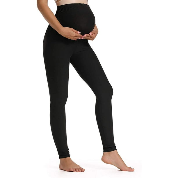 Women's Over The Belly Super Soft Support Maternity Leggings [ Upgraded  Version 2.0 ]