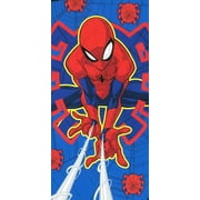 Spider-Man Beach Pool Towel 54" x 27" Marvel Boys Microfiber Blue