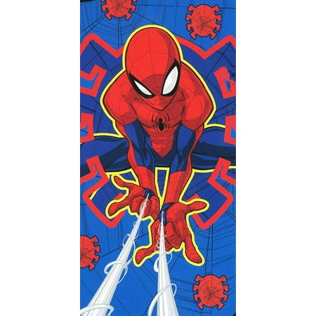 Spider-Man Beach Pool Towel 54" x 27" Marvel Boys Microfiber Blue
