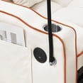 thumbnail image 6 of LUCKHAO 3-in-1 Sofa Bed, Convertible Sleeper Chair Sofa Bed, Pull Out Chair Bed with USB Ports and Type-C port on ,Modern Velvet Sofa Chair Sleeper Bed ,Single Lounge Armchair, 6 of 8