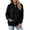 Black, variant on Womens Fall Waffle Sweatshirts Quarter Half Zip Pullover Workout Hoodies Fashion 2026 College Teen Preppy Winter Jackets Sweaters