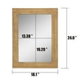 thumbnail image 7 of Stonebriar 24" x 18" Brown Country Rustic Rectangle Natural Wood Wall Mirror, 7 of 7