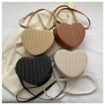 thumbnail image 2 of Xiao Hua Bolso de hombro tejido para mujer, bolso de mano y neceser, elegante bolso de playa de verano, 20,3 x 8,1 x 16,5 cm (marrón), 2 of 3