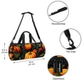 thumbnail image 5 of Thanksgiving Travel Sports Bag with Shoe Compartment: 17.7 Inches, Interior Zipper Pocket, Large Capacity, 5 of 6