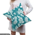 thumbnail image 5 of Ambesonne Aloha Fabric by the Yard Upholstery, Summer Hawaiian Exotic Floral, 10 Yards, Dark Turquoise and White, 5 of 5