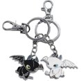 thumbnail image 2 of 2 Pcs Keychains Key Holder Key Rings Couple Keychain Lovers Keychain Black Gift, 2 of 4