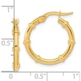 thumbnail image 2 of 14K Yellow Gold Polished And Fancy Hoop Earrings (20.38 X 19.05) Made In Italy tf2009, 2 of 5