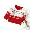 thumbnail image 4 of Seyurigaoka Christmas Children's Sweater, Round Neck Long Sleeve with Elk Pattern, 4 of 5