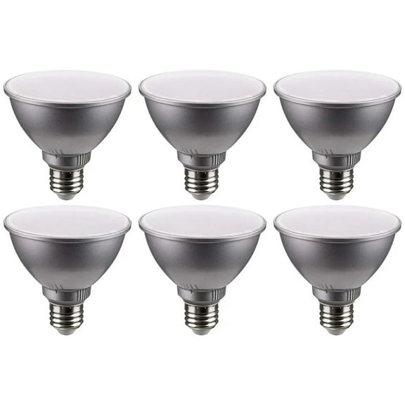 11 Watt PAR30SN LED - Medium Base - Silver Finish - CCT Selectable - 120V - 6-Pack