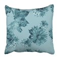 thumbnail image 1 of BSDHOME Taie d'Oreiller Motif Fleurs et Feuilles Aquarelle Colorée Automne sur Turquoise 18x18 Pouces, 1 of 1