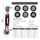 thumbnail image 2 of 2 Piezas Llave Inglesa/llave Inglesa 8 En 1 Multiusos negro rojo, 2 of 5