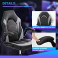 thumbnail image 3 of Elevon Ergonomic Computer Gaming Chair - Home Office Desk with PU Leather Lumbar Support, Height Adjustable Big and Tall Video Game with Flip-up Armrest, Swivel Wheels for Adults and Teens, 3 of 5
