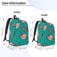 thumbnail image 4 of Balery Starfish and Shell Vintage Canvas Backpack for Men and Women - Large Capacity, Durable Travel Laptop Bag for School, Work, Hiking, and Outdoor Activities, 4 of 7
