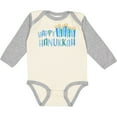 thumbnail image 3 of Inktastic Happy Hanukkah with candles Boys or Girls Long Sleeve Baby Bodysuit, 3 of 5