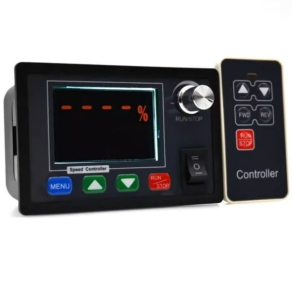 NATEFEMIN 10-55V 40A DC Motor Speed Controller for Brush Motors Reversible PWM Adjustable LCD Display Wireless Remote Controller