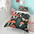 thumbnail image 4 of Mushrooms Butterflies Moon Pattern Duvet Cover and Pillowcase Set for Single Bedding, Bedroom Accessories for Kids Teens, 4 of 5