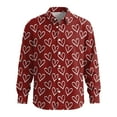 thumbnail image 5 of Fgvctg Long Sleeve Button Down Shirts for Men V Neck Shirts Dressy Date Day Love Heart Print Collared Blouse Plus Size Business Casual Outfits Red 4XL, 5 of 5