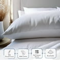 thumbnail image 5 of California Design Den 800 Thread Count 2 King Size Pillow Cases, 100% Cotton Sateen, Heirloom Soft Smooth & Thick, Fits King Pillows - Bright White, 5 of 9
