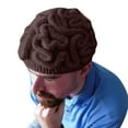 thumbnail image 4 of Hat for Women Mens Hats Solid Color Spoof Fun Brain Hat Hand Knitted Multi Color Fashionable Casual Brain Hat, 4 of 4