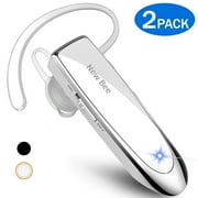 New Bee 2PC Bluetooth Headphones V5.0 Wireless (24H Talk Time/180D Standby) w/Mic, Dual Device Connectivity for iPhone/Android/Samsung/Laptop, Business Trucker Headsets,White