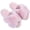 Pink, variant on Women's Fuzzy Slippers Open Toe Cross Band Slippers Memory Foam House Slippers for Women, White