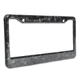 thumbnail image 1 of Marco de matrícula de fibra de carbono forjado brillante, reemplazo Universal para Tesla Model 3 YS US Standard, 1 of 12