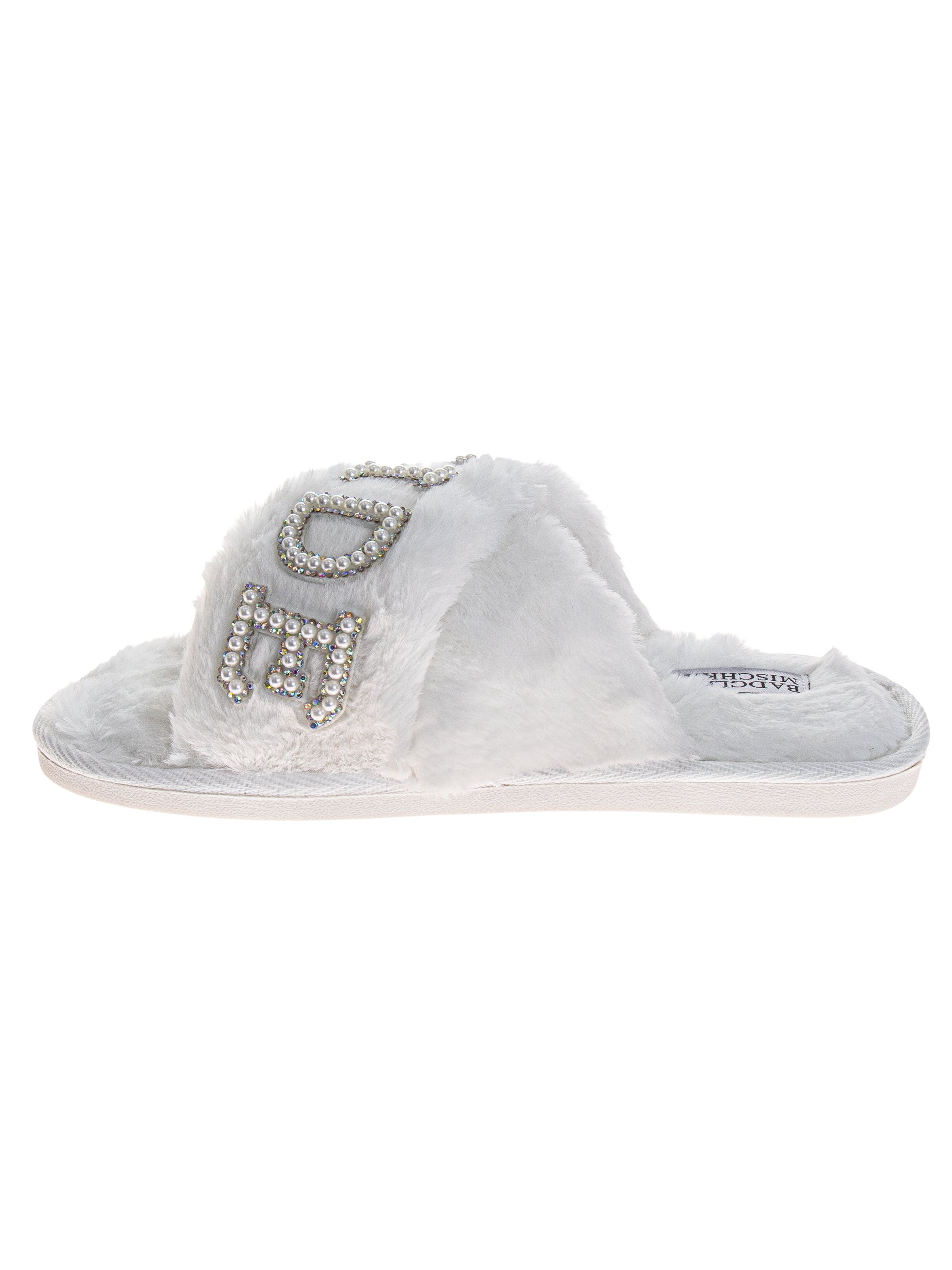 Badgley Mischka Women's Cross Strap Bride Slippers