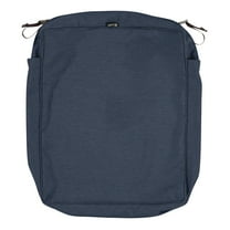 Classic Accessories FadeSafe Fabric Rectangular Lounge Seat Cushion Slip Cover, Heather Indigo Blue
